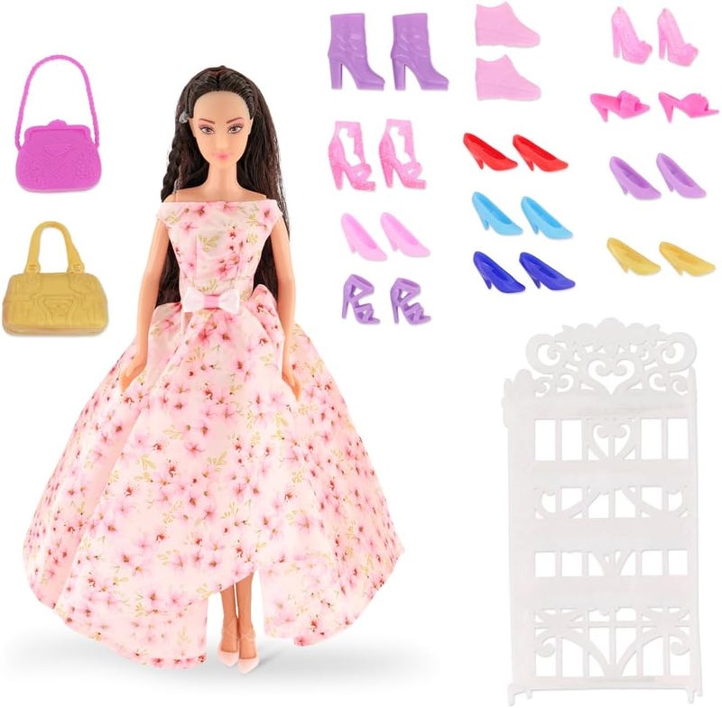 Fulla Boutique Doll with Shoes and Bags – Includes 10 Pairs of Shoes, 2 Handbags, Ankle Boots and Shelf Fashion Fun for Girls Who Love Dressing Up- Great Gift for Pretend Styling Play - Image 3